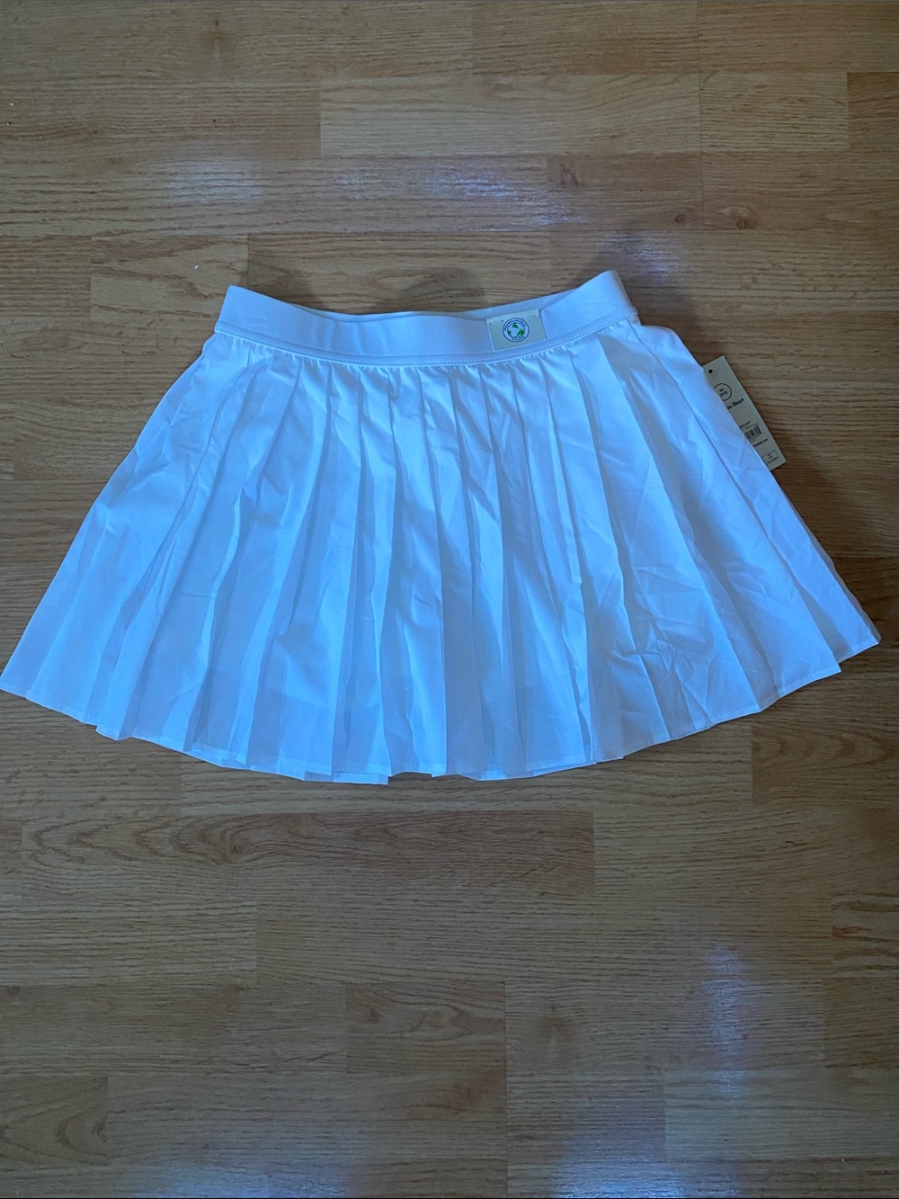 No Boundaries White Pleated Skater Skirt